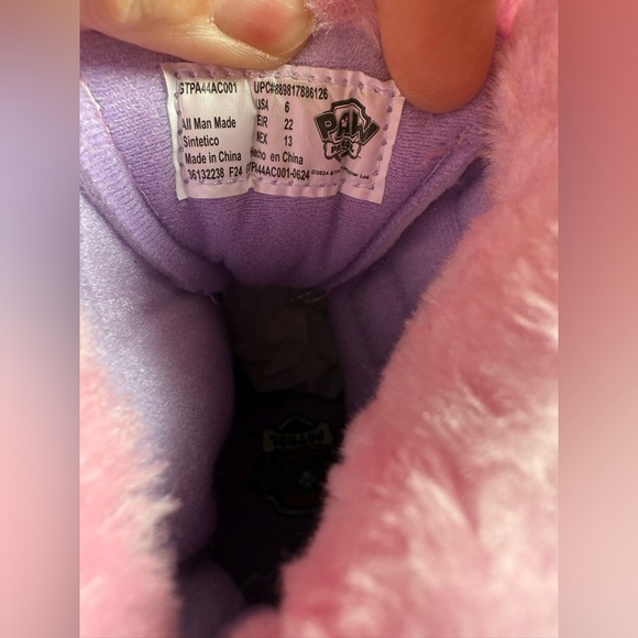 Paw Patrol Sky Light Up Snow Boots Toddler Girls SZ 6 Pink Velcro Closure Warm - Picture 8 of 8